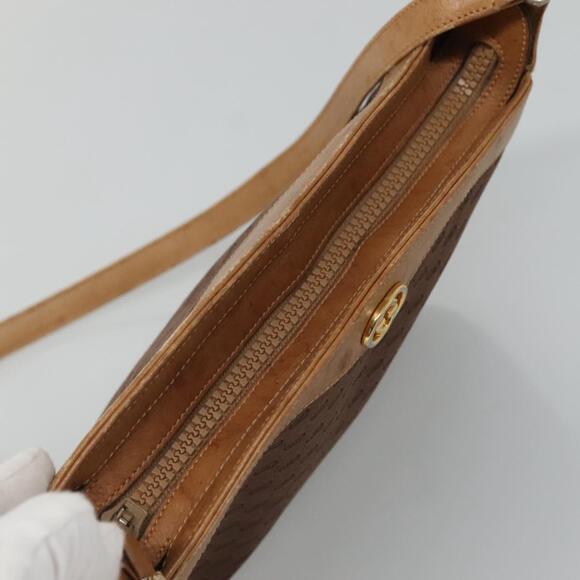 GUCCI Micro GG Canvas Shoulder Bag Brown Gold - Picture 6 of 12